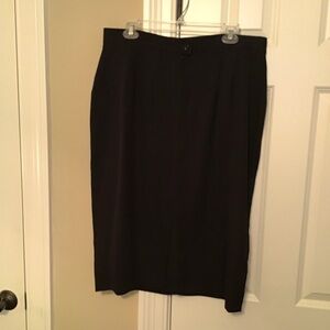 Carlisle black silk skirt